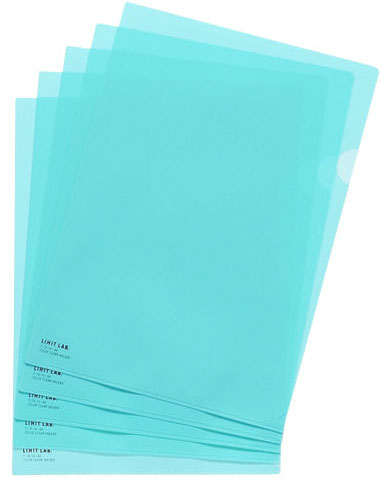 Lihit Lab F-78-14 PASTEL BLUE L-Clear Holder A4.S